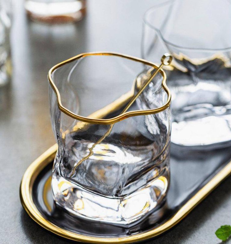 The Gold Edge Whiskey Glass (Set of 4)